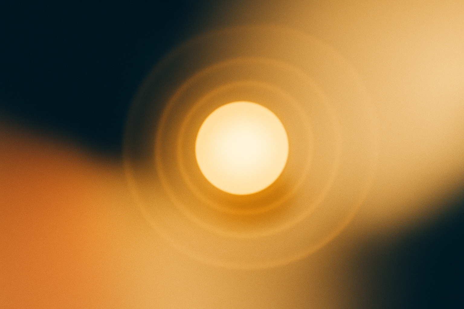 A glowing orb representing a friendly 24/7 AI assistant
