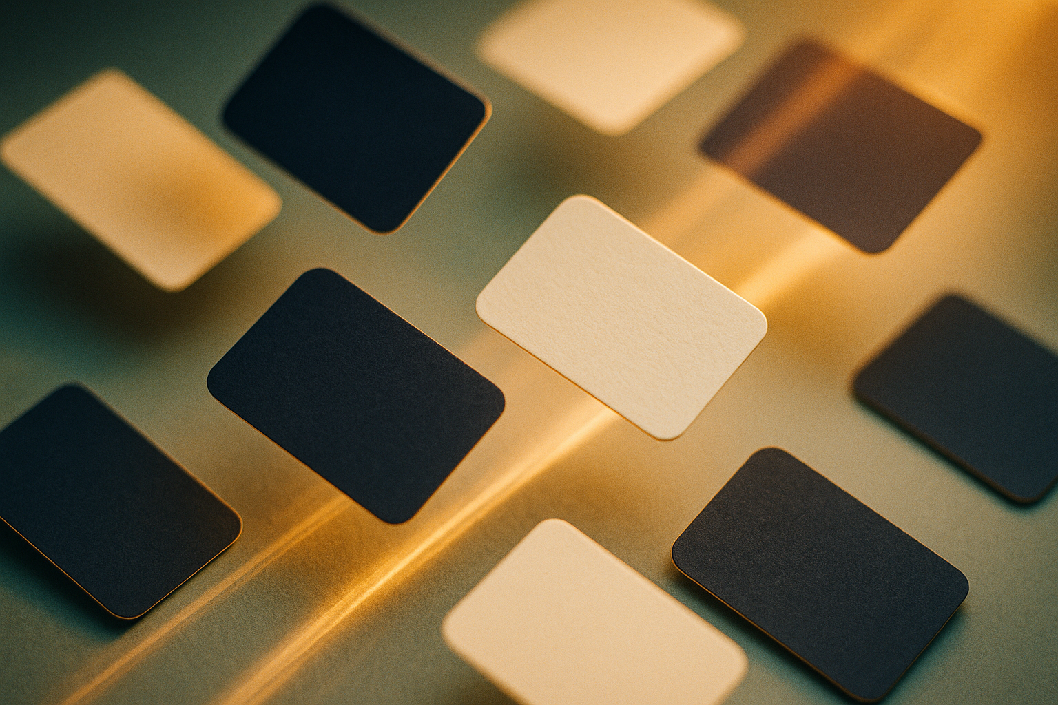 Floating content cards representing a managed social media service
