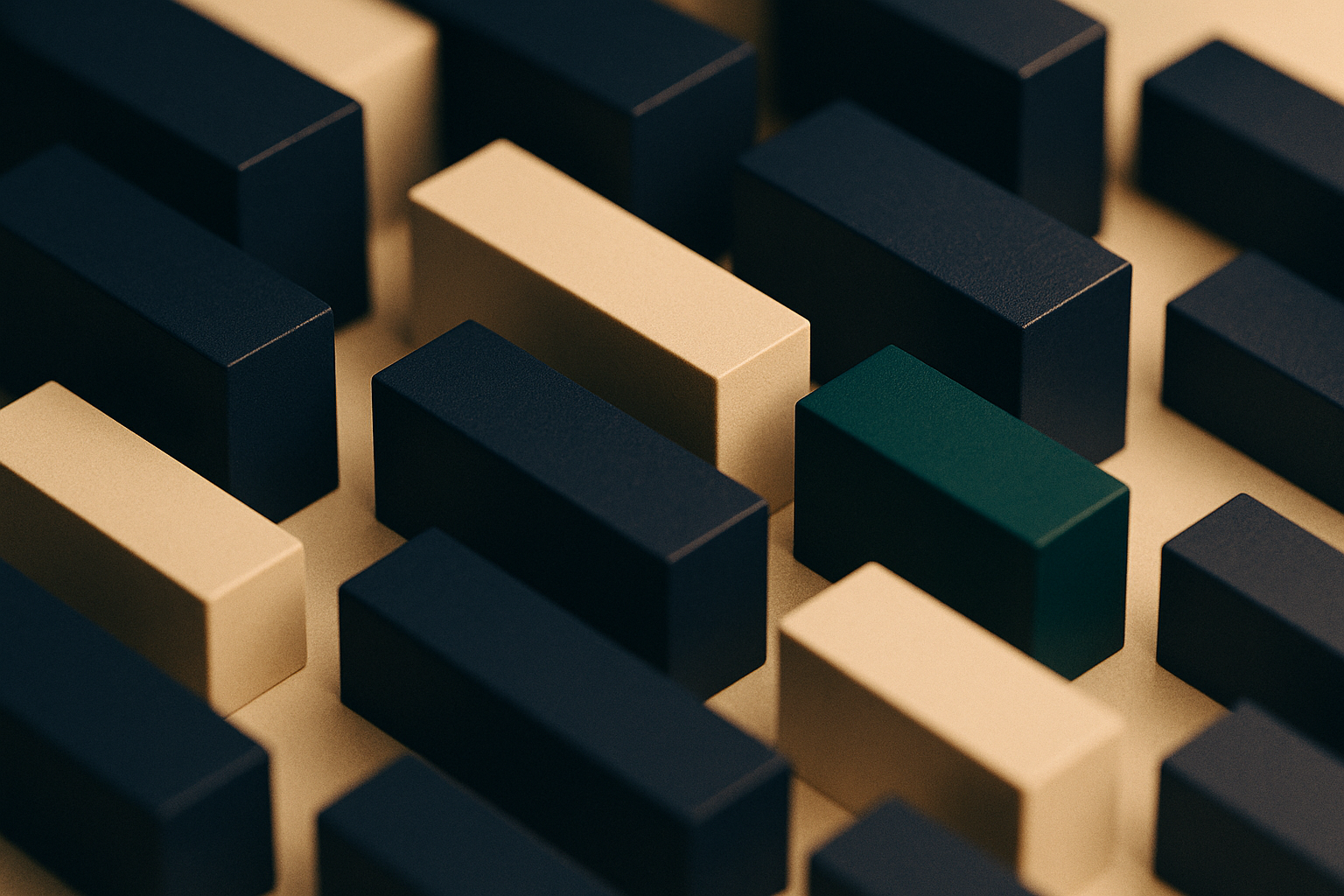 Orderly interlocking blocks representing private, self-hosted workflows