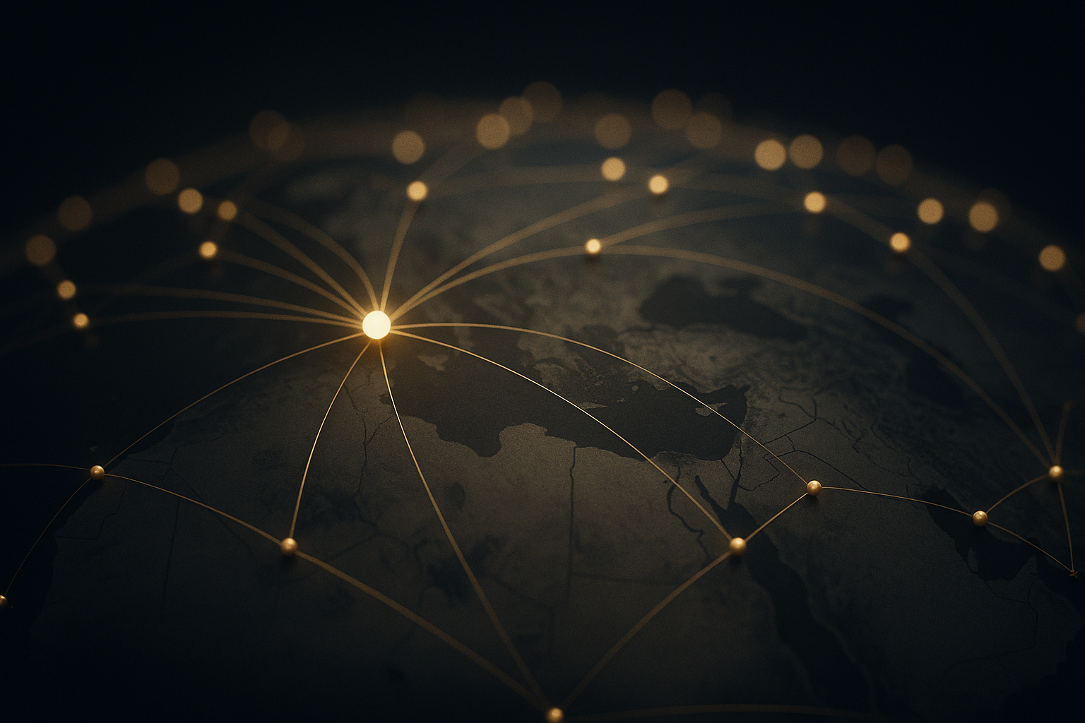 A glowing global network representing multilingual channel reach