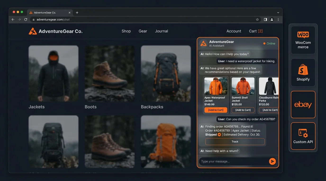 E-Commerce Chatbot Integration