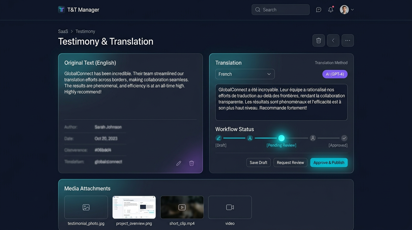 Testimonies & Translation