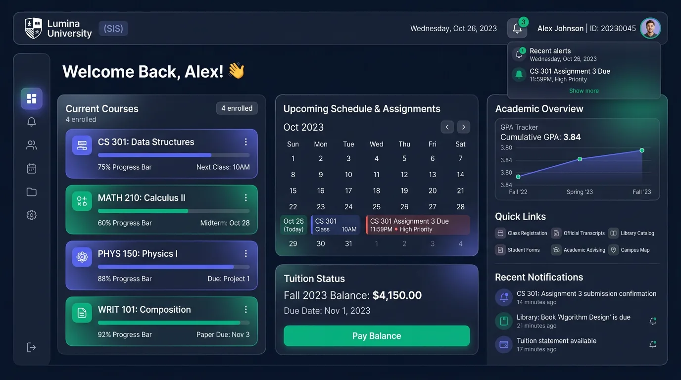 Student Portal Dashboard